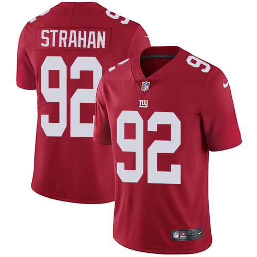 Nike Giants #92 Michael Strahan Red Alternate Men's Stitched NFL Vapor Untouchable Limited Jersey - Click Image to Close